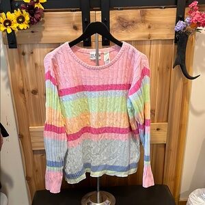 Russ Multicolor Striped Crew Neck Sweater